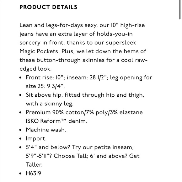 EUC madewell 10” high rise skinny drop hem edition 29 - Picture 2 of 10